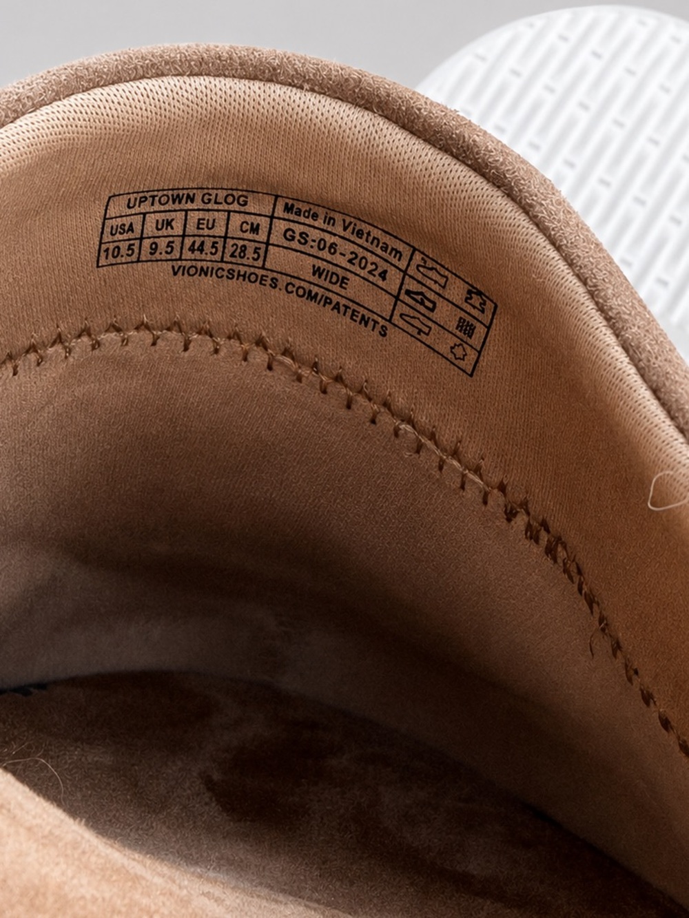 Vionic Uptown Clog Suede Mule – Taupe – Men’s 10.5 Wide - Picture 7 of 9